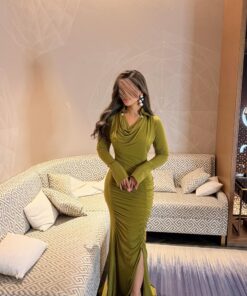 A.     Mustard green dress